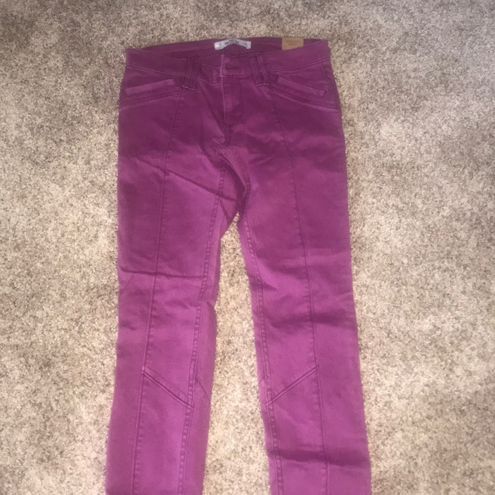Hollister magenta skinny jeans